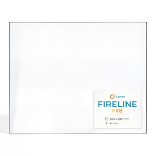 Fireline FX8 Glas - Rechteck Kaminglas für Kaminofen