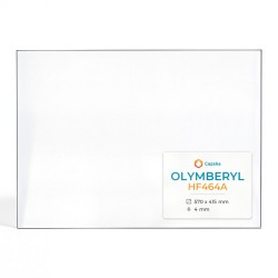 Olymberyl HF464A Glas - Rechteck Kaminglas für Kaminofen