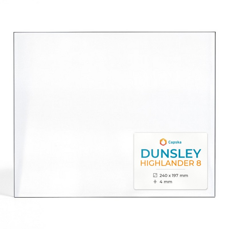 Vitre Dunsley HIGHLANDER 8 - Verre Rectangle pour poêle à bois
