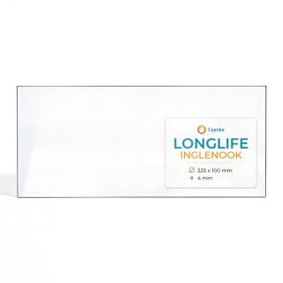 Longlife INGLENOOK Glas - Rechteck Kaminglas für Kaminofen