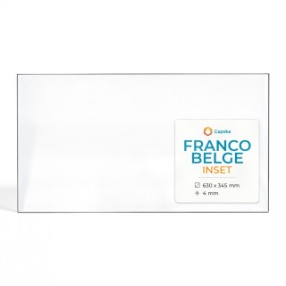 Franco Belge INSET Glas - Rechteck Kaminglas für Kaminofen