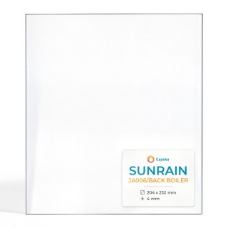 Sunrain JA006/BACK BOILER Glas - Rechteck Kaminglas für Kaminofen