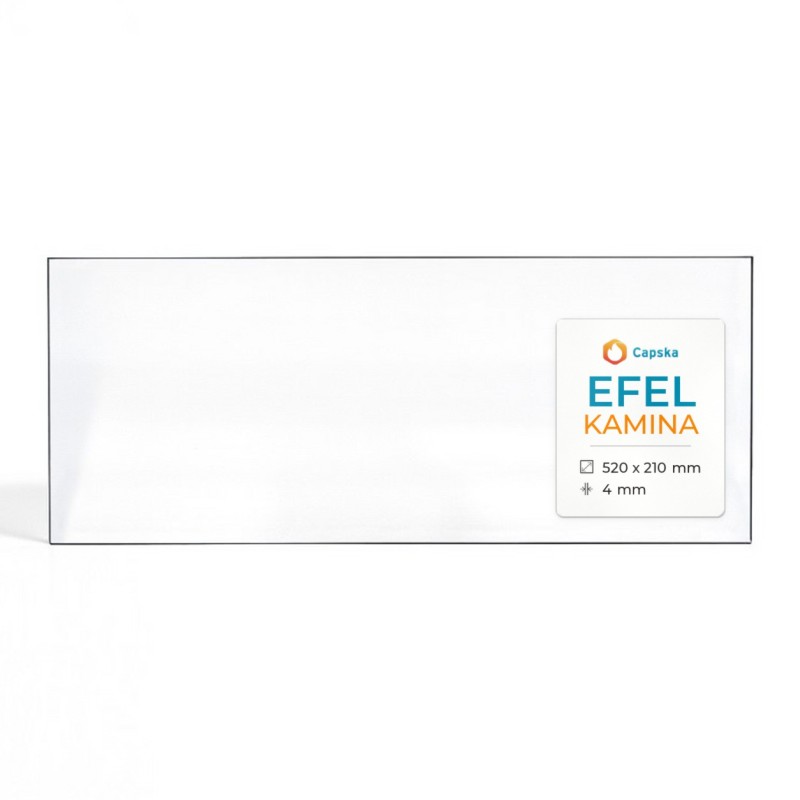 Efel KAMINA Glas - Rechteck Kaminglas für Kaminofen