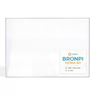 Vetro Bronpi KENIA 60 - Vetro Rettangolo per caminetto