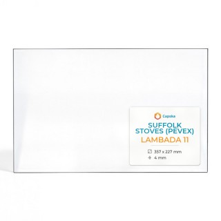 Suffolk Stoves LAMBADA 11 Glass Panel - Rectangular Stove Glass