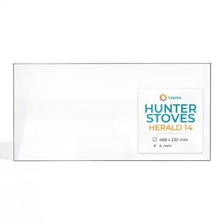 Verre de cheminée Hunter HERALD 14 - Coins coupés - 468x178x230 mm