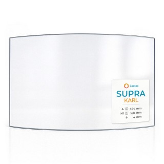Supra KARL Glass - Curved Glass Panel for Wood Burning Stove