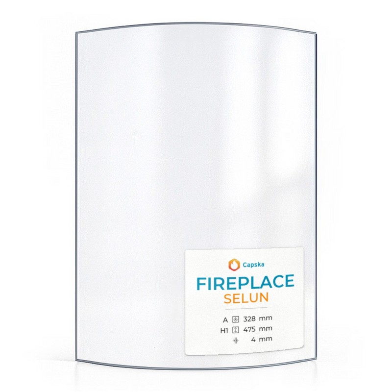 Vetro Fireplace SELUN - Vetro Curvo per stufa a legna
