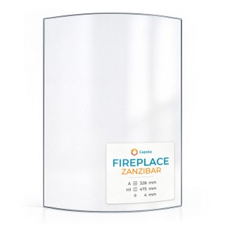 Vitre Fireplace ZANZIBAR - Verre Courbe pour poêle à bois