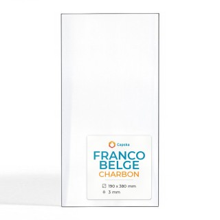 Vitre Franco Belge CHARBON - Verre Rectangle pour poêle à bois