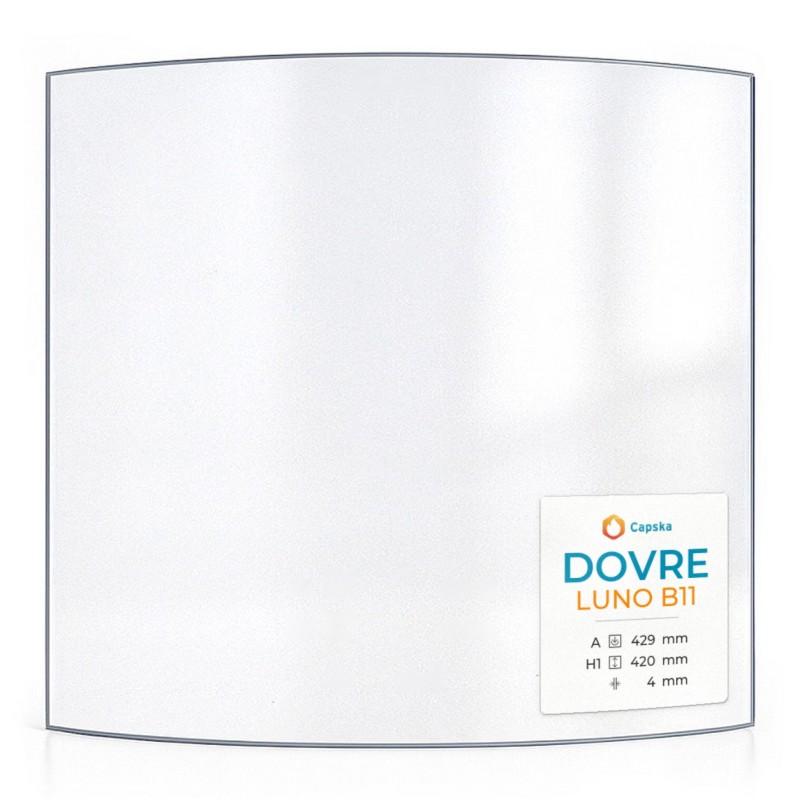 Vitre Hase LUNO B11 - Verre ROBAX NightFlame® semi-transparent