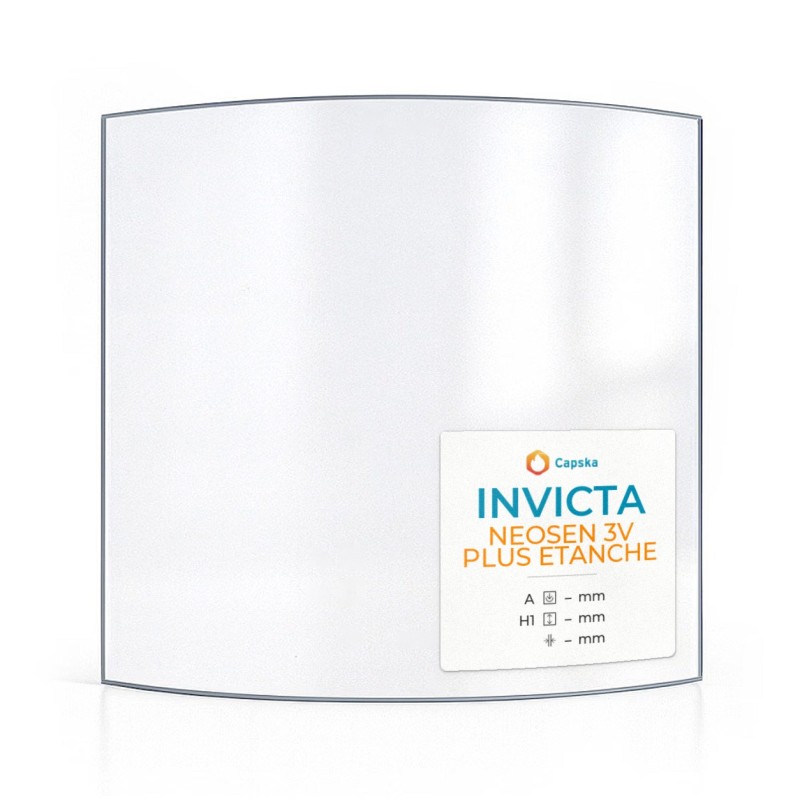 Vitre Invicta NEOSEN 3V PLUS ETANCHE - Verre Courbe pour poêle à bois