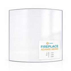 Vitre Fireplace ADAMIS K6355 - Verre Courbe pour poêle à bois
