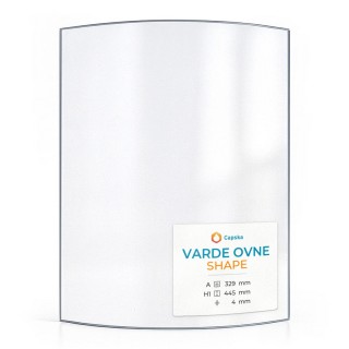 Varde Ovne SHAPE Glas - Kaminglas in sich gebogen