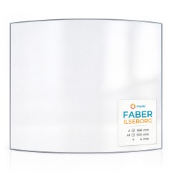 Faber ILSEBORG Glass - Curved glass panel for wood burning stove