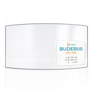 Glas für Kaminofen Buderus KA 146 - Hochwertiges Keramikglas - Capska