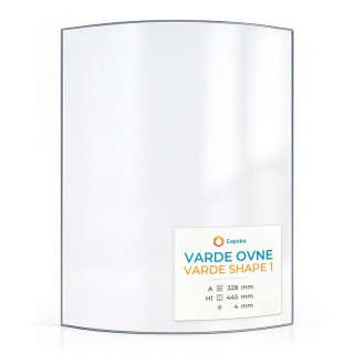 Glas für Kaminofen Varde Ovne VARDE SHAPE 1 - Hochwertiges Keramikglas - Capska