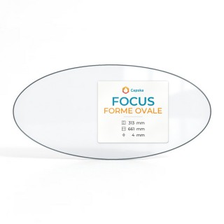 Wood Burning Stove glass for Focus Forme Ovale - High quality ceramic glass - Capska