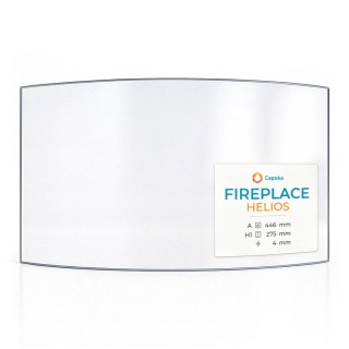 Wood Burning Stove glass for Fireplace Helios - High quality ceramic glass - Capska