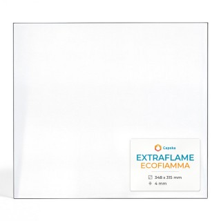 Pellet Stove glass for Extraflame Ecofiamma - High quality ceramic glass - Capska