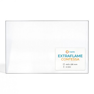 Pellet Stove glass for Extraflame Contessa - High quality ceramic glass - Capska