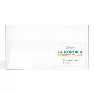 Fireplace Insert glass for La Nordica Inserto 70 H49 - High quality ceramic glass - Capska