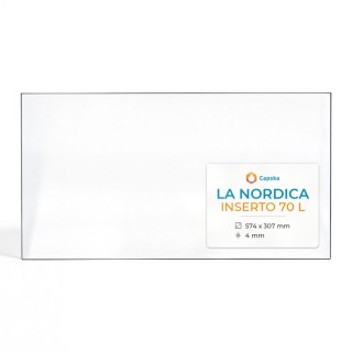 Fireplace Insert glass for La Nordica Inserto 70 L - High quality ceramic glass - Capska