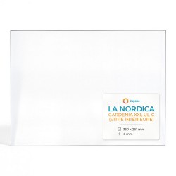 Vitre La Nordica GARDENIA XXL UL-C (vitre intérieure) - Verre Rectangle Côté gauche pour cuisinière à bois