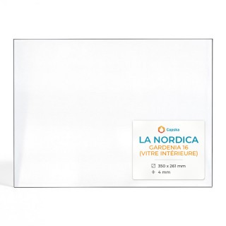 Wood-Burning Stove glass for La Nordica Gardenia 16 (inner pane) - High quality ceramic glass - Capska