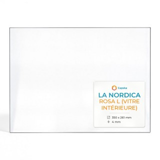 Vitre pour cuisinière à bois La Nordica ROSA L (VITRE INTÉRIEURE) - Verre rectangle - Capska