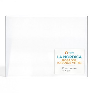Wood-Burning Stove glass for La Nordica Rosa Xxl (Grande Vitre) - High quality ceramic glass - Capska