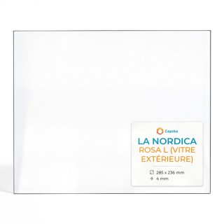 Vitre pour cuisinière à bois La Nordica ROSA L (VITRE EXTÉRIEURE) - Verre rectangle - Capska