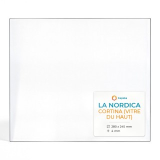 Wood Burning Stove glass for La Nordica Cortina (Vitre Du Haut) - High quality ceramic glass - Capska