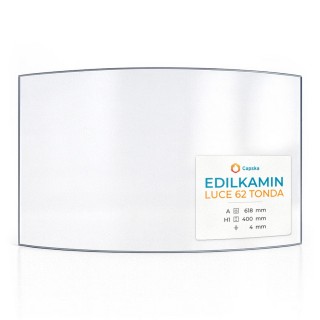 Vitre pour insert Edilkamin LUCE 62 TONDA - Verre courbe - Capska
