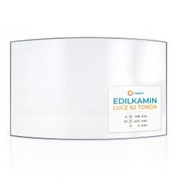 Vetro Edilkamin LUCE 62 TONDA - Vetro Curvo per inserto da camino