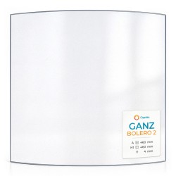 Ganz BOLERO 2 Glas - in sich gebogenes Kaminglas für Kaminofen