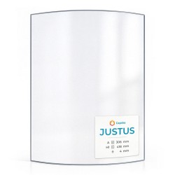 Vetro Justus MINO TRIOS 2.0 - Vetro Curvo per stufa a legna