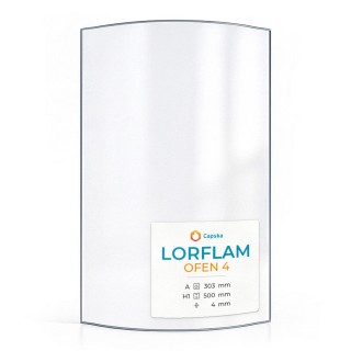 Wood Burning Stove glass for Lorflam Ofen 4 - High quality ceramic glass - Capska