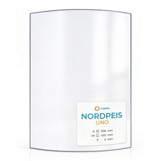 Wood Burning Stove glass for Nordpeis Uno - High quality ceramic glass - Capska