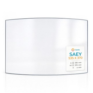 Wood Burning Stove glass for Saey 535 X 370 - High quality ceramic glass - Capska