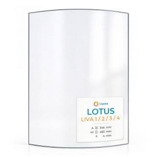 Vetro per stufa a legna Lotus Liva 1 / 2 / 3 / 4 - Vetro ceramico di alta qualità - Capska