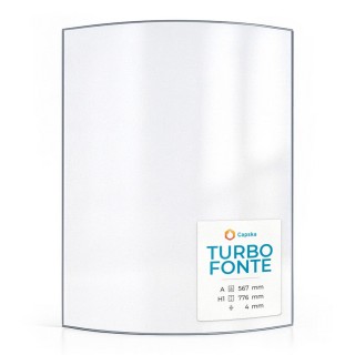 Glas für Kaminofen Turbo Fonte GAREL - Hochwertiges Keramikglas - Capska