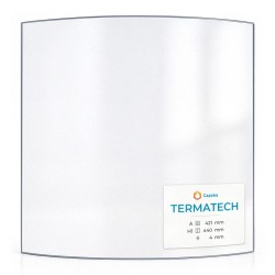 Termatech TT80 Glas - in sich gebogenes Kaminglas für Kaminofen