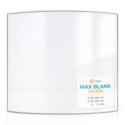Max Blank ATHEN Glass - Curved glass panel for wood burning stove