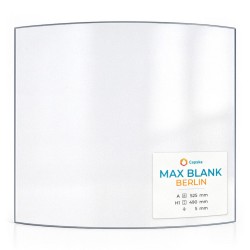 Max Blank BERLIN Glas - in sich gebogenes Kaminglas für Kaminofen