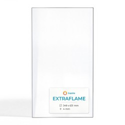 Vitre Extraflame SOUVENIR STEEL - Verre Rectangle Sérigraphié pour insert