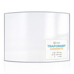 Vetro Traforart DIAMANTE - Vetro Curvo per Focolare a legna