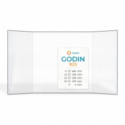 Vitre Godin 825 - Verre Prismatique pour insert