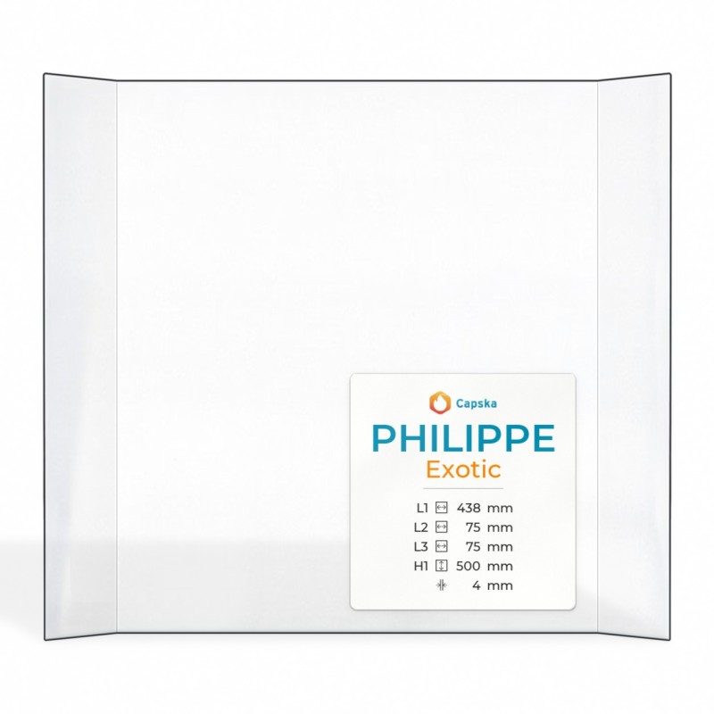 Philippe EXOTIC Glas - Prismatisch Kaminglas für Kaminofen