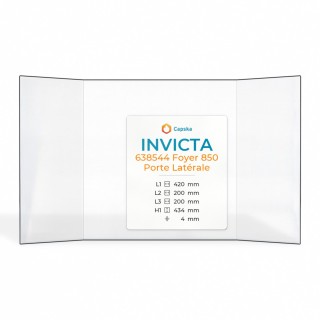 Invicta 638544 FOYER 850 Glass Panel for Fireplace Insert